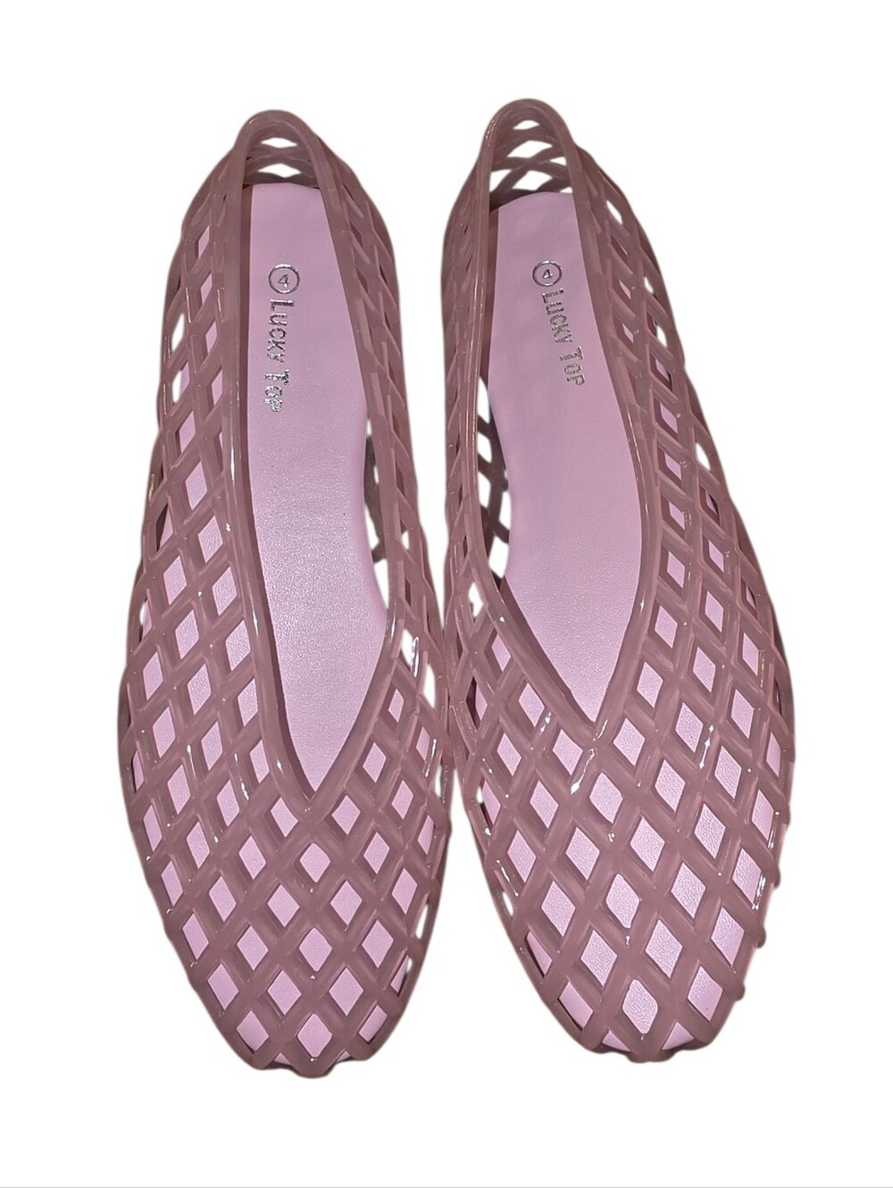 Light Pink Girls's Jelly Flats - Classic Slip-On Comfort
